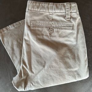 Khaki straight leg pants